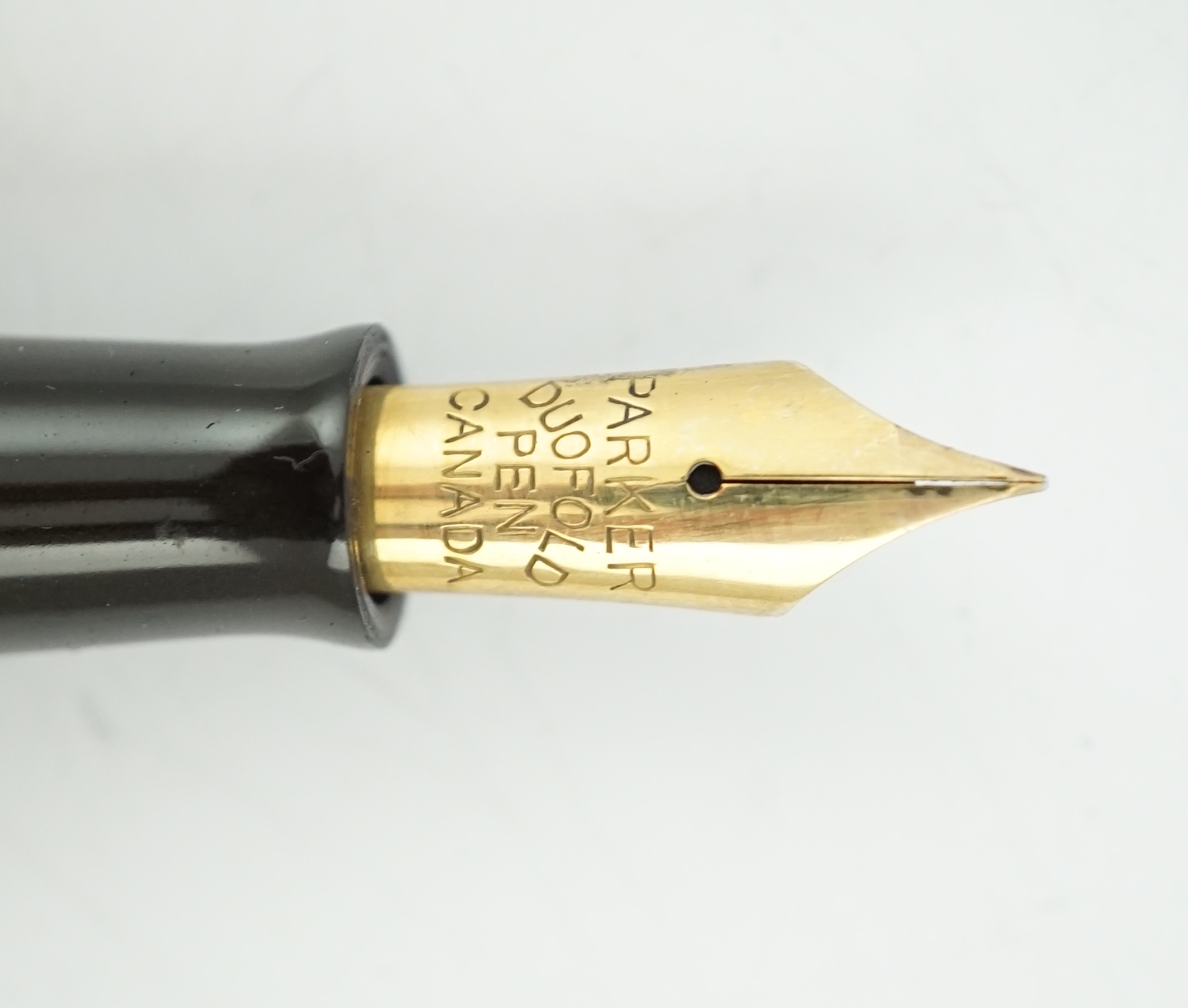 A Parker Senior Duofold in lapis blue